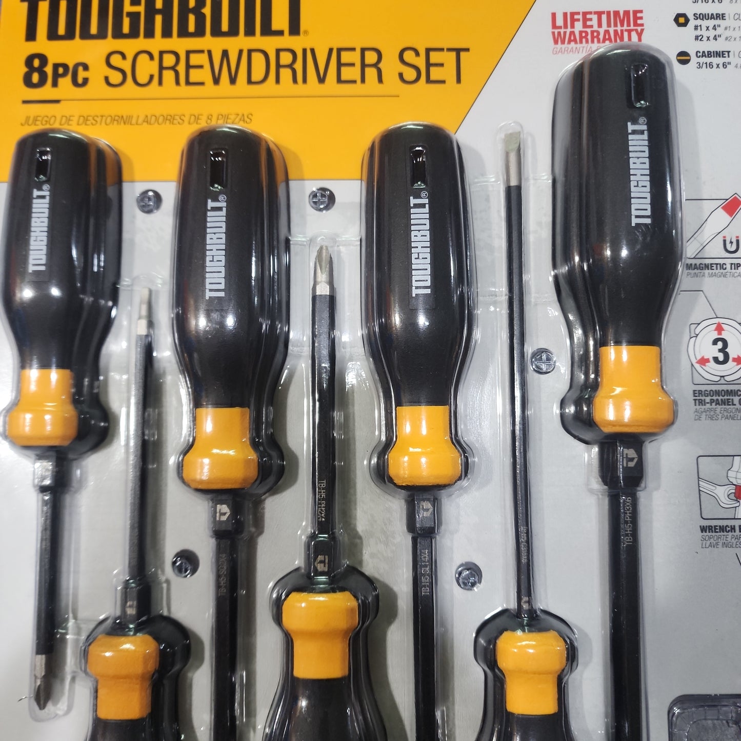 Tougbuilt 8pc Screwdriver set