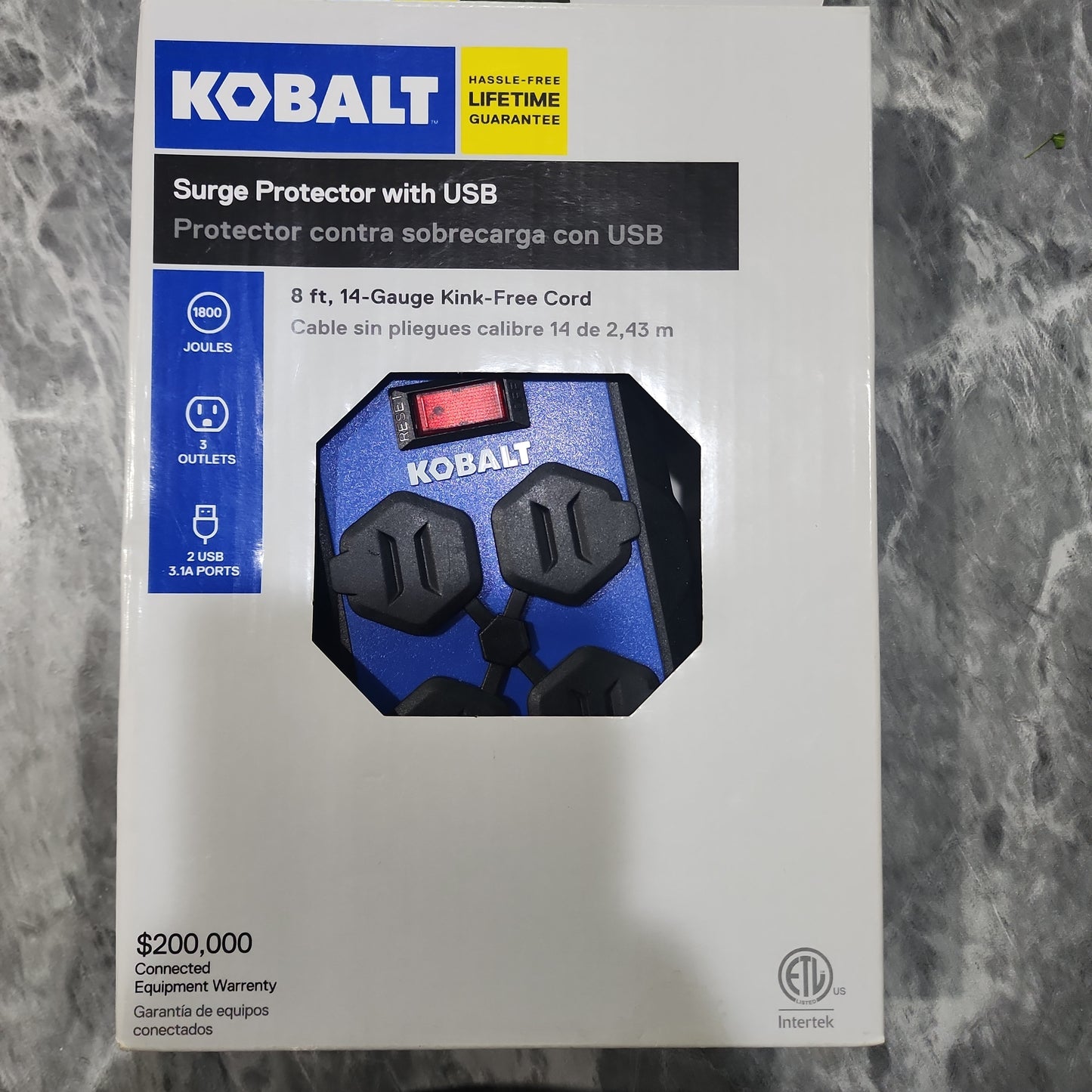 Kobalt Surge Protector/ Usb