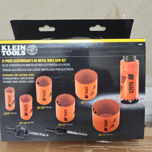 Klein tools 8 Piece Electricians Bi metal Hole saw kit