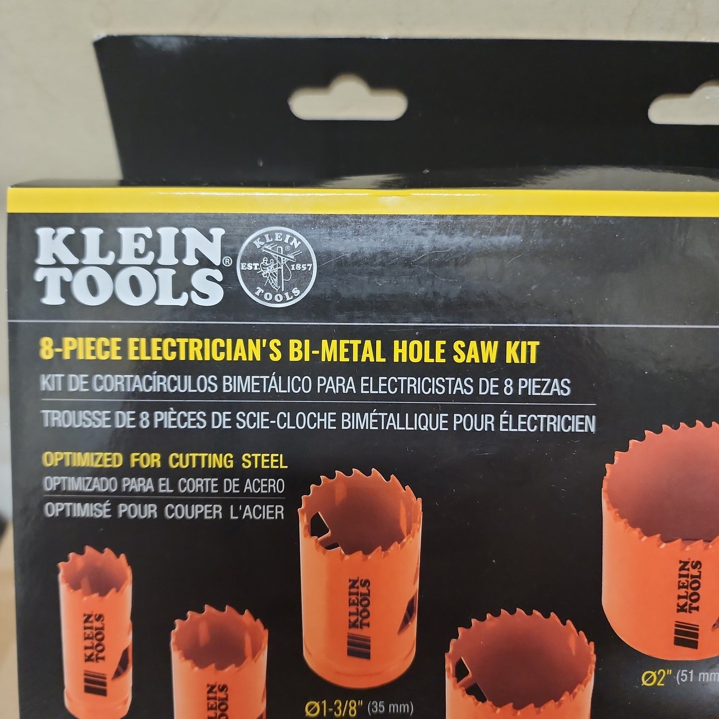 Klein tools 8 Piece Electricians Bi metal Hole saw kit