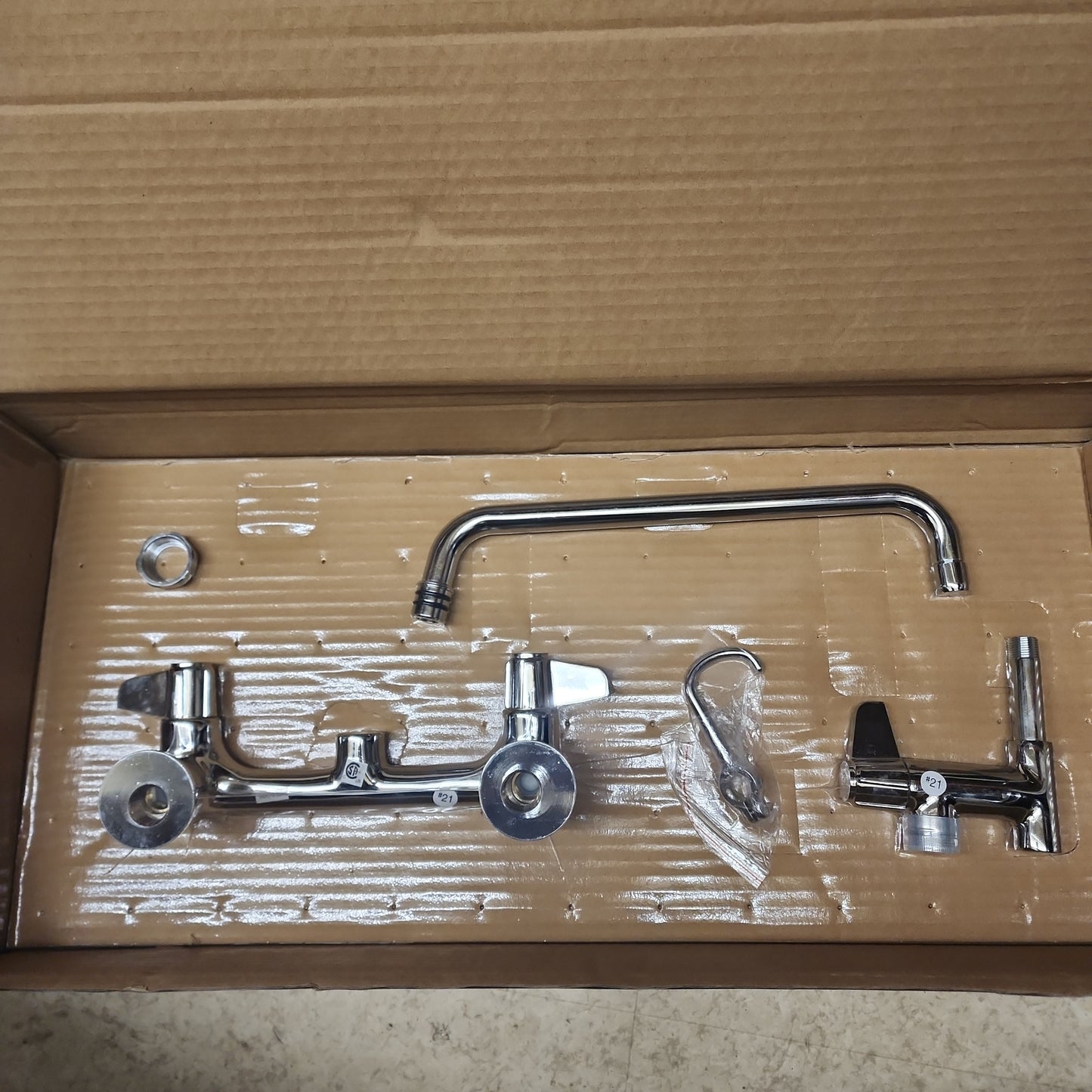 T&S wall mount commercial pre rinsed faucet