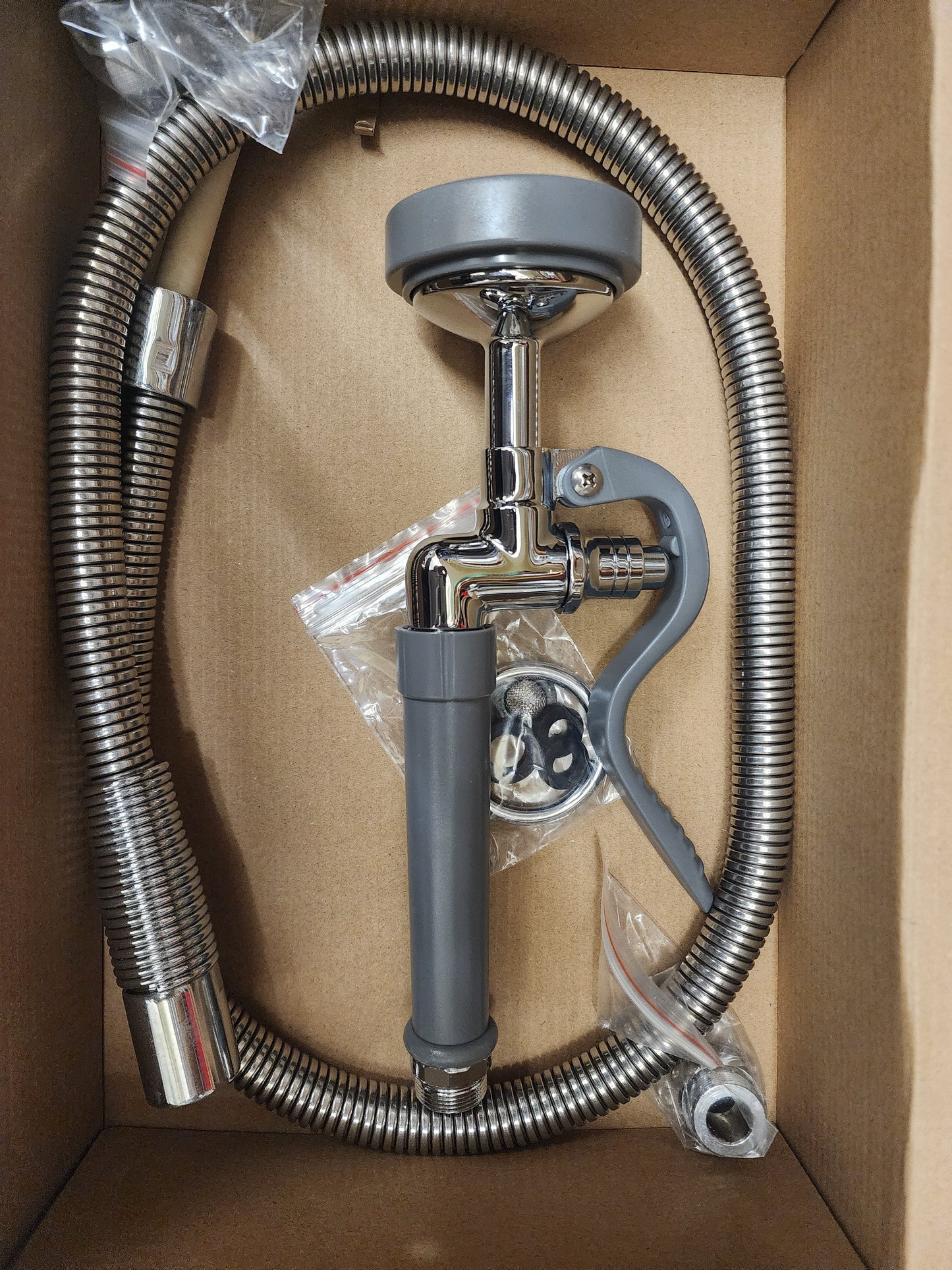 T&S spray Valve 45" stainless steel hose,pre rinse sprayer for commercial kitchen